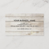 Rustikales Land Holz Textur Grafik Visitenkarte (Rückseite)