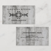 Rustikales Land Holz Textur Graphic Business Car Visitenkarte (Vorne/Hinten)