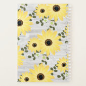 Rustikales Land Holz und Sonnenblumen Name Planer (Rückseite)