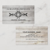 Rustikales Land-hölzerne Beschaffenheits-Grafik Visitenkarte (Vorne/Hinten)