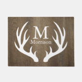 Rustikales Land-hölzerner weißer Fußmatte (Vorderseite)