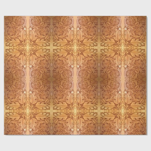 Rustikales Land im Südwesten Western Leder Geschenkpapier (Flach)