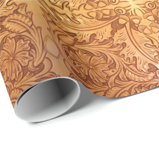 Rustikales Land im Südwesten Western Leder Geschenkpapier (Rolleneckpunkt)