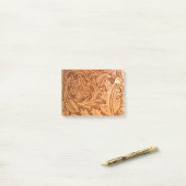 Rustikales Land im Südwesten Western Leder Post-it Klebezettel (Auf Schreibtisch)