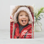 Rustikales Land Kariert Frohe Weihnachten Familie (Stehend Vorderseite)