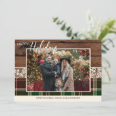 Rustikales Land Kariert Weihnachten Foto (Stehend Vorderseite)