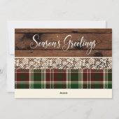 Rustikales Land Kariert Weihnachten Foto (Rückseite)