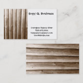Rustikales Land-Klotz-Kabinen-beunruhigtes Visitenkarte (Vorne/Hinten)