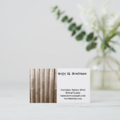 Rustikales Land-Klotz-Kabinen-beunruhigtes Visitenkarte (Stehend Vorderseite)