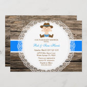 Rustikales Land-laden Vintage Einladung (Vorne/Hinten)