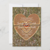 Rustikales Land-lädt hölzerne Einladung (Vorderseite)