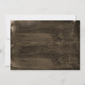 Rustikales Land Lattern Barn Wood Wedites Einladung (Rückseite)