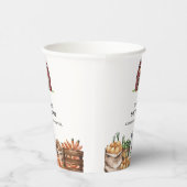 Rustikales Land lokal Grown Veggie Babydusche Pappbecher (Rechts)