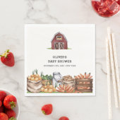 Rustikales Land lokal Grown Veggie Babydusche Serviette (Beispiel)