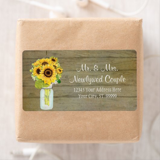 Rustikales Land Mason Jar Blume Sonnenblume Bouque (Insitu)