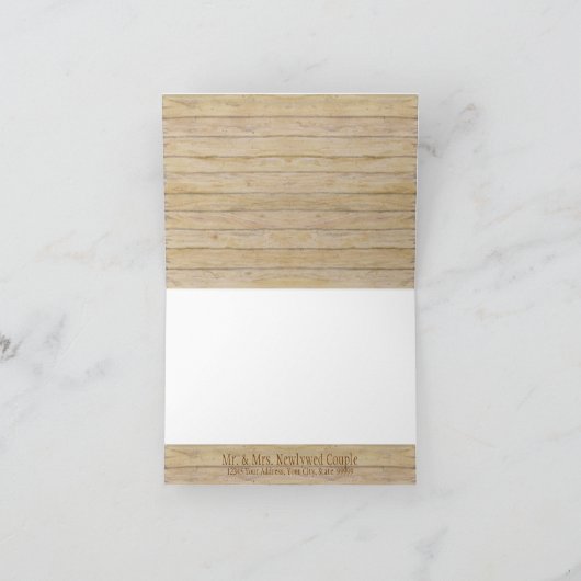 Rustikales Land Mason Jar Blume White Hydrangeas Dankeskarte (Innenseite)