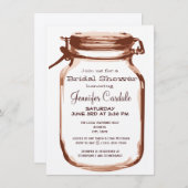 Rustikales Land Mason Jar Bridal Dusche Einladunge Einladung (Vorne/Hinten)