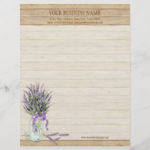 Rustikales Land Mason Jar French Lavender Bouquet Briefkopf