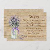 Rustikales Land Mason Jar French Lavender Bouquet Einladung (Vorne/Hinten)