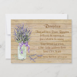 Rustikales Land Mason Jar French Lavender Bouquet Einladung