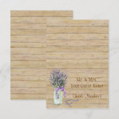 Rustikales Land Mason Jar French Lavender Bouquet Einladung (Vorne/Hinten)