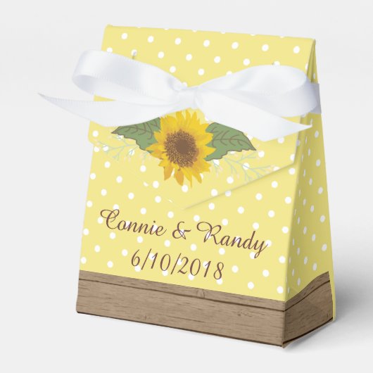 Rustikales Land Mason Jar Sunflower Favor Box Geschenkschachtel (Vorderseite)