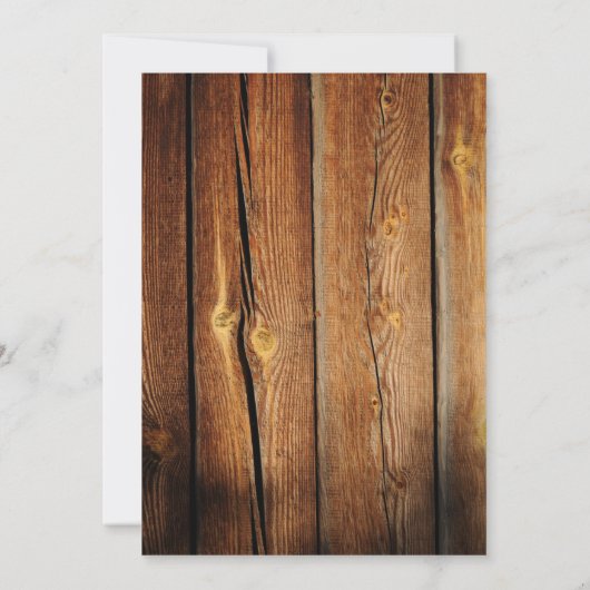 Rustikales Land mit Holzschuppen Einladung (Rückseite)