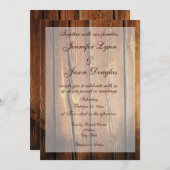 Rustikales Land mit Holzschuppen Einladung (Vorne/Hinten)