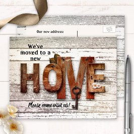 Rustikales Land Neue Zuhause-Moving-Postkarte Ankündigungspostkarte