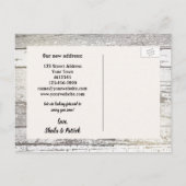 Rustikales Land Neue Zuhause-Moving-Postkarte Ankündigungspostkarte (Rückseite)