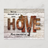 Rustikales Land Neue Zuhause-Moving-Postkarte Ankündigungspostkarte (Vorderseite)