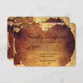 Rustikales Land Not Heart Wedding RSVP Karten (Vorne/Hinten)