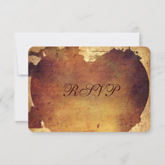 Rustikales Land Not Heart Wedding RSVP Karten (Rückseite)