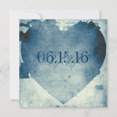 Rustikales Land Not Herz Hochzeit Einladung (Rückseite)