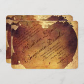 Rustikales Land Not Herz Hochzeit Einladung (Vorne/Hinten)