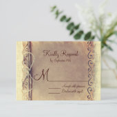 Rustikales Land Not Vintage Hochzeit UAWG RSVP Karte (Stehend Vorderseite)