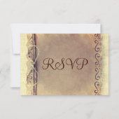 Rustikales Land Not Vintage Hochzeit UAWG RSVP Karte (Rückseite)