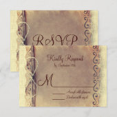 Rustikales Land Not Vintage Hochzeit UAWG RSVP Karte (Vorne/Hinten)