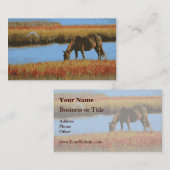 Rustikales Land-Pferd, das Visitenkarten weiden Visitenkarte (Vorne/Hinten)