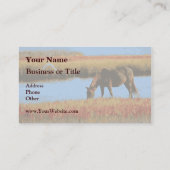 Rustikales Land-Pferd, das Visitenkarten weiden Visitenkarte (Rückseite)
