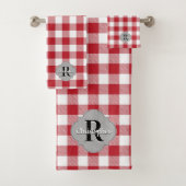 Rustikales Land Red Gingham Badhandtuch Set (Insitu)
