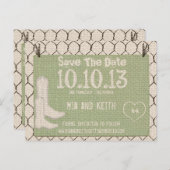 Rustikales Land Save the Date Ankündigungspostkarte (Vorne/Hinten)