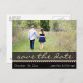 Rustikales Land Save the Date Vintag Ankündigungspostkarte (Vorne/Hinten)