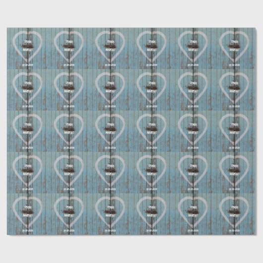 Rustikales Land Scheune Tür Hochzeit Keepe Geschenkpapier (Flach)