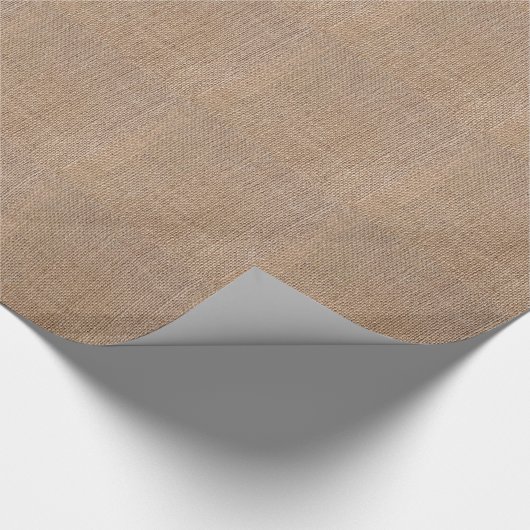 Rustikales Land Schlicht Burlap Print Geschenkpapier (Ecke)