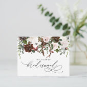 Rustikales Land | Seid meine Bridesmaid Postkarte (Stehend Vorderseite)