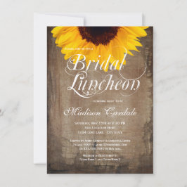 Rustikales Land Sonnenblume Bridal Luncheon Einlad Einladung