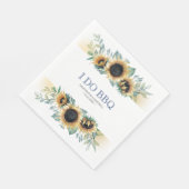 Rustikales Land Sonnenblume ich mache GRILLEN Serviette (Ecke)