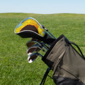 Rustikales Land Sonnenblumen Aquamarines Holz Pers Golf Headcover (In SItu)