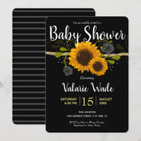 Rustikales Land Sonnenblumen Babydusche